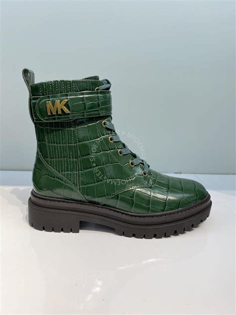 stark boot michael kors|Stark Crocodile Embossed Leather Combat Boot .